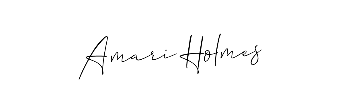 It looks lik you need a new signature style for name Amari Holmes. Design unique handwritten (Allison_Script) signature with our free signature maker in just a few clicks. Amari Holmes signature style 2 images and pictures png