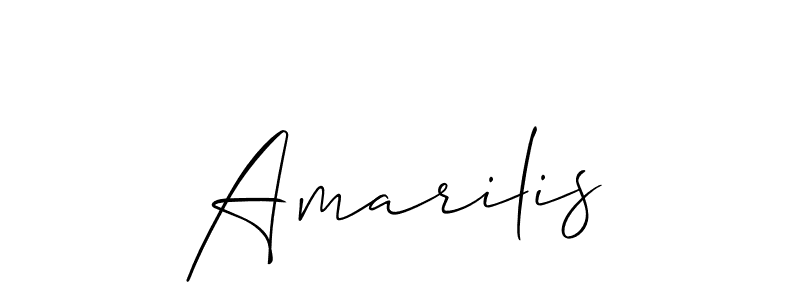 if you are searching for the best signature style for your name Amarilis. so please give up your signature search. here we have designed multiple signature styles  using Allison_Script. Amarilis signature style 2 images and pictures png