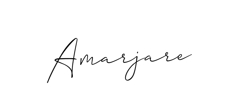 Allison_Script is a professional signature style that is perfect for those who want to add a touch of class to their signature. It is also a great choice for those who want to make their signature more unique. Get Amarjare name to fancy signature for free. Amarjare signature style 2 images and pictures png