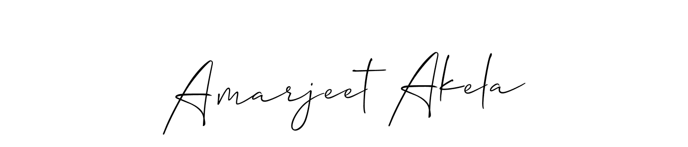 How to make Amarjeet Akela name signature. Use Allison_Script style for creating short signs online. This is the latest handwritten sign. Amarjeet Akela signature style 2 images and pictures png