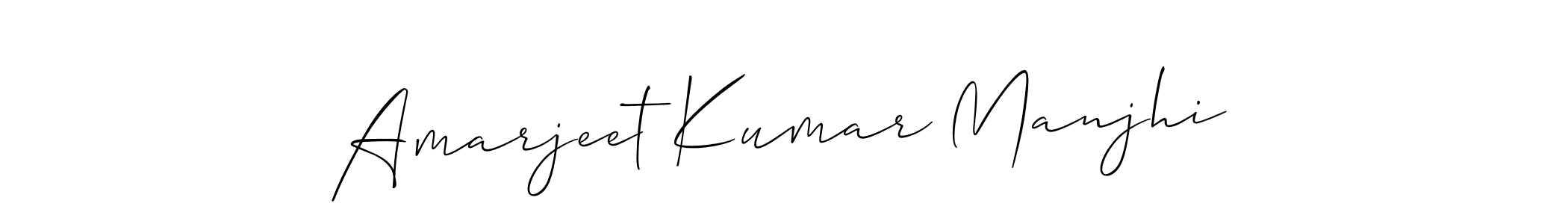 The best way (Allison_Script) to make a short signature is to pick only two or three words in your name. The name Amarjeet Kumar Manjhi include a total of six letters. For converting this name. Amarjeet Kumar Manjhi signature style 2 images and pictures png