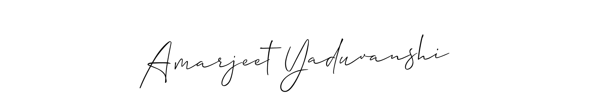 Use a signature maker to create a handwritten signature online. With this signature software, you can design (Allison_Script) your own signature for name Amarjeet Yaduvanshi. Amarjeet Yaduvanshi signature style 2 images and pictures png