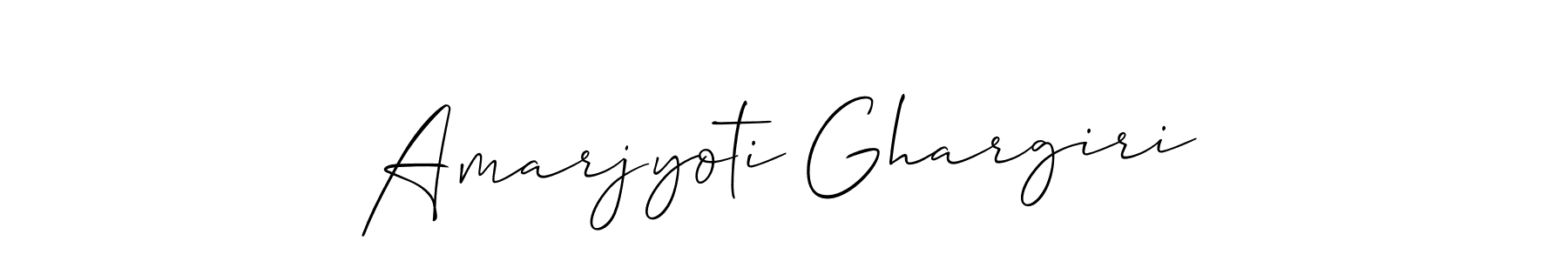 You should practise on your own different ways (Allison_Script) to write your name (Amarjyoti Ghargiri) in signature. don't let someone else do it for you. Amarjyoti Ghargiri signature style 2 images and pictures png