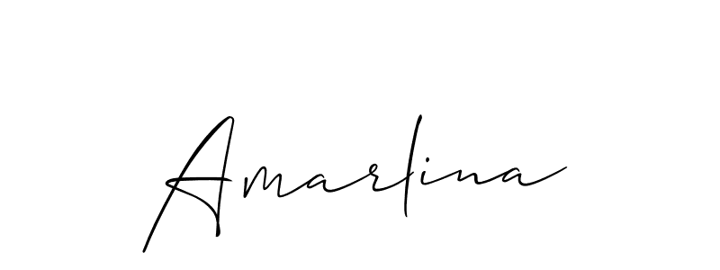 How to make Amarlina signature? Allison_Script is a professional autograph style. Create handwritten signature for Amarlina name. Amarlina signature style 2 images and pictures png