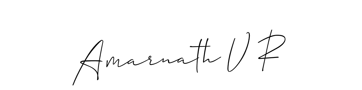 Also You can easily find your signature by using the search form. We will create Amarnath V R name handwritten signature images for you free of cost using Allison_Script sign style. Amarnath V R signature style 2 images and pictures png