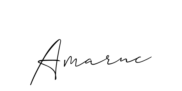 Allison_Script is a professional signature style that is perfect for those who want to add a touch of class to their signature. It is also a great choice for those who want to make their signature more unique. Get Amarnc name to fancy signature for free. Amarnc signature style 2 images and pictures png