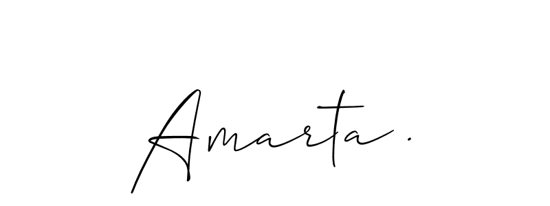 Design your own signature with our free online signature maker. With this signature software, you can create a handwritten (Allison_Script) signature for name Amarta .. Amarta . signature style 2 images and pictures png