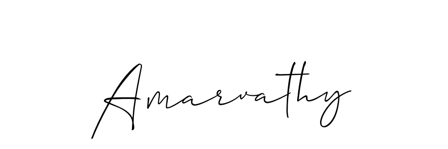 Use a signature maker to create a handwritten signature online. With this signature software, you can design (Allison_Script) your own signature for name Amarvathy. Amarvathy signature style 2 images and pictures png