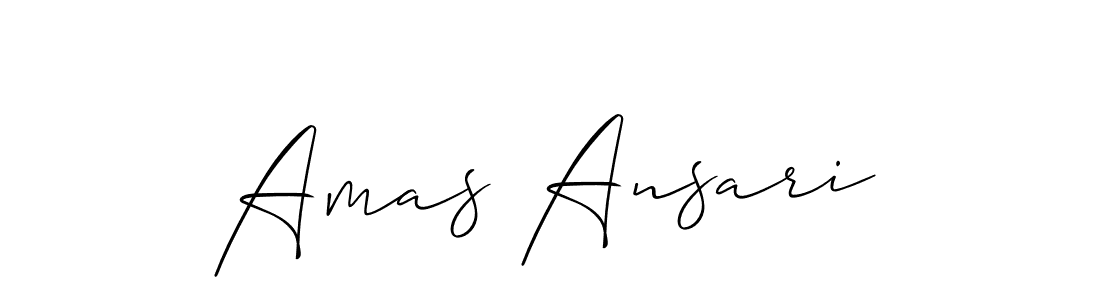 It looks lik you need a new signature style for name Amas Ansari. Design unique handwritten (Allison_Script) signature with our free signature maker in just a few clicks. Amas Ansari signature style 2 images and pictures png