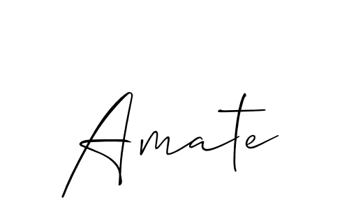 The best way (Allison_Script) to make a short signature is to pick only two or three words in your name. The name Amate include a total of six letters. For converting this name. Amate signature style 2 images and pictures png