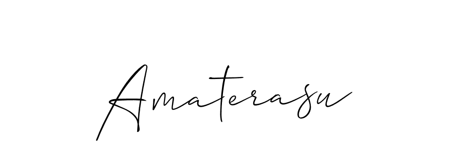 Create a beautiful signature design for name Amaterasu. With this signature (Allison_Script) fonts, you can make a handwritten signature for free. Amaterasu signature style 2 images and pictures png