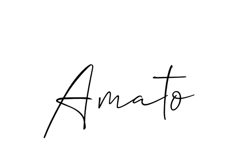 Use a signature maker to create a handwritten signature online. With this signature software, you can design (Allison_Script) your own signature for name Amato. Amato signature style 2 images and pictures png