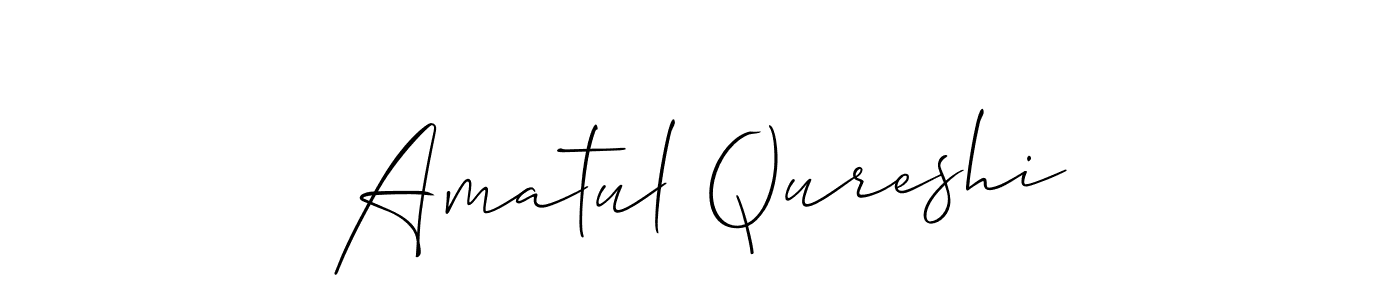Amatul Qureshi stylish signature style. Best Handwritten Sign (Allison_Script) for my name. Handwritten Signature Collection Ideas for my name Amatul Qureshi. Amatul Qureshi signature style 2 images and pictures png