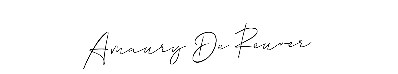 How to make Amaury De Reuver name signature. Use Allison_Script style for creating short signs online. This is the latest handwritten sign. Amaury De Reuver signature style 2 images and pictures png