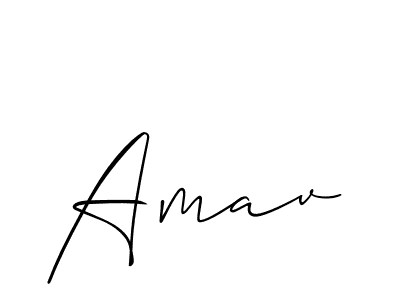 You should practise on your own different ways (Allison_Script) to write your name (Amav) in signature. don't let someone else do it for you. Amav signature style 2 images and pictures png