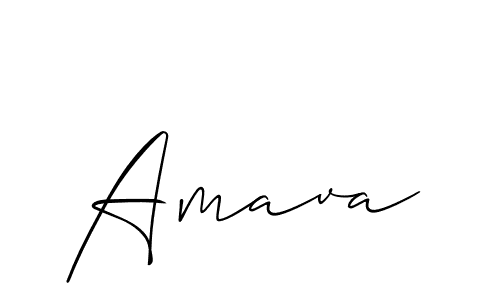 Create a beautiful signature design for name Amava. With this signature (Allison_Script) fonts, you can make a handwritten signature for free. Amava signature style 2 images and pictures png