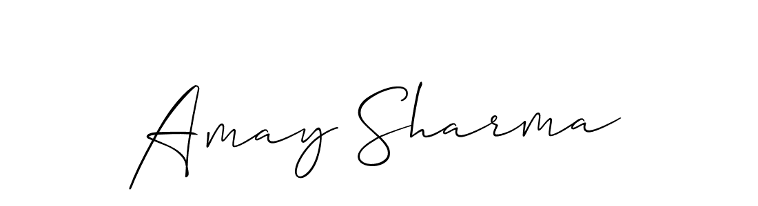 Design your own signature with our free online signature maker. With this signature software, you can create a handwritten (Allison_Script) signature for name Amay Sharma. Amay Sharma signature style 2 images and pictures png