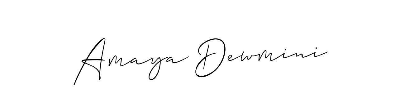 Use a signature maker to create a handwritten signature online. With this signature software, you can design (Allison_Script) your own signature for name Amaya Dewmini. Amaya Dewmini signature style 2 images and pictures png