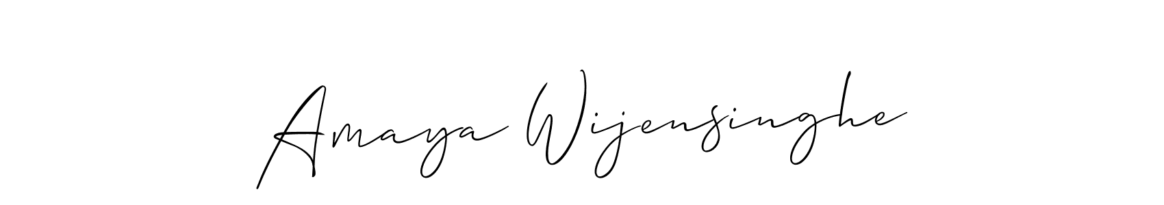 Design your own signature with our free online signature maker. With this signature software, you can create a handwritten (Allison_Script) signature for name Amaya Wijensinghe. Amaya Wijensinghe signature style 2 images and pictures png