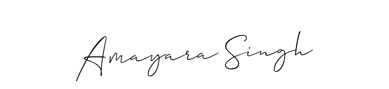 How to make Amayara Singh name signature. Use Allison_Script style for creating short signs online. This is the latest handwritten sign. Amayara Singh signature style 2 images and pictures png