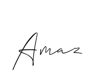 Make a beautiful signature design for name Amaz. With this signature (Allison_Script) style, you can create a handwritten signature for free. Amaz signature style 2 images and pictures png