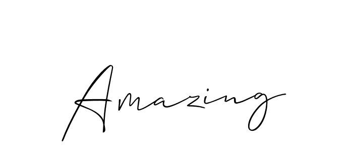 How to make Amazing signature? Allison_Script is a professional autograph style. Create handwritten signature for Amazing name. Amazing signature style 2 images and pictures png