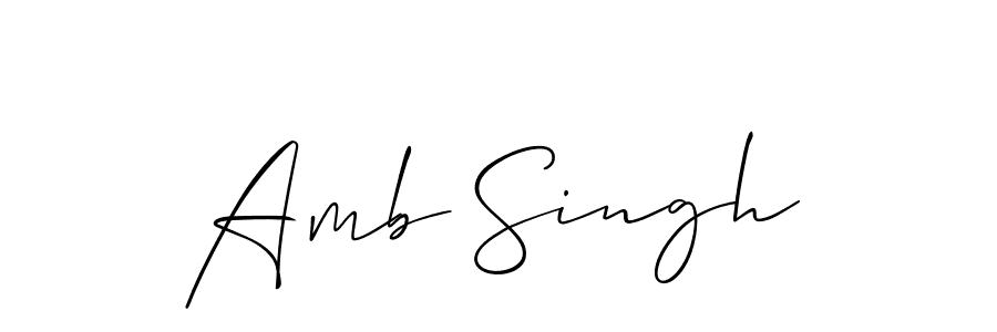 Make a beautiful signature design for name Amb Singh. With this signature (Allison_Script) style, you can create a handwritten signature for free. Amb Singh signature style 2 images and pictures png