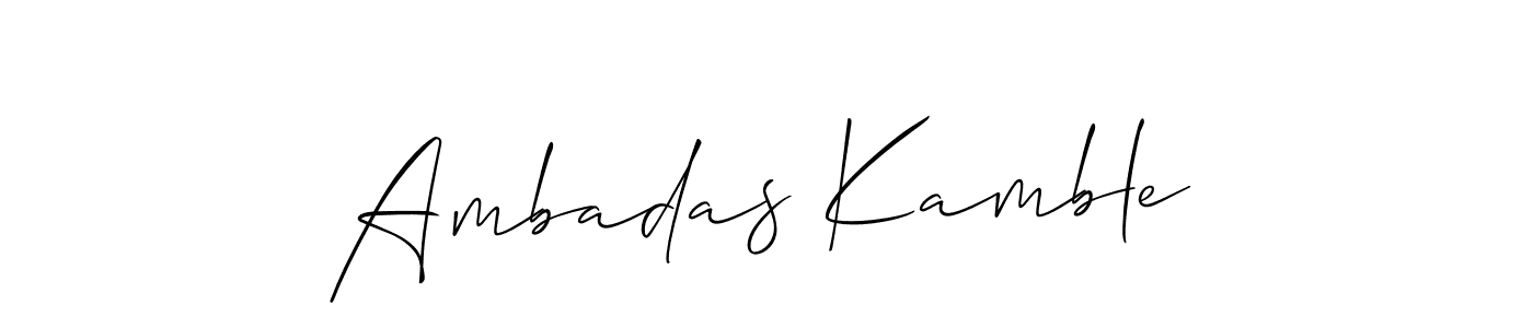 How to Draw Ambadas Kamble signature style? Allison_Script is a latest design signature styles for name Ambadas Kamble. Ambadas Kamble signature style 2 images and pictures png