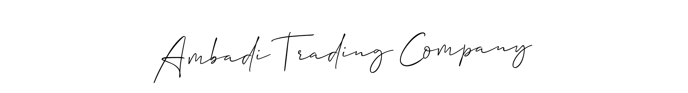 This is the best signature style for the Ambadi Trading Company name. Also you like these signature font (Allison_Script). Mix name signature. Ambadi Trading Company signature style 2 images and pictures png