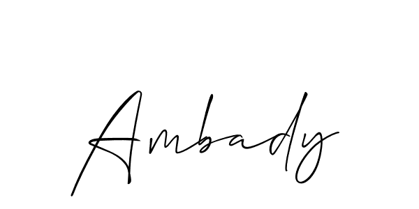 Also You can easily find your signature by using the search form. We will create Ambady name handwritten signature images for you free of cost using Allison_Script sign style. Ambady signature style 2 images and pictures png