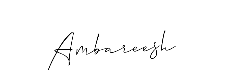 Create a beautiful signature design for name Ambareesh. With this signature (Allison_Script) fonts, you can make a handwritten signature for free. Ambareesh signature style 2 images and pictures png