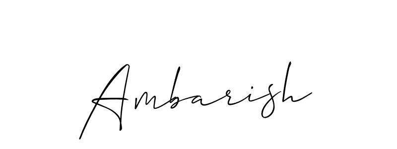 You should practise on your own different ways (Allison_Script) to write your name (Ambarish) in signature. don't let someone else do it for you. Ambarish signature style 2 images and pictures png