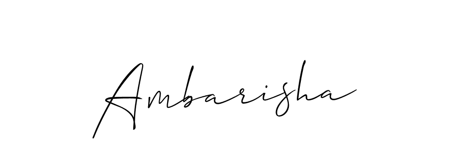 Create a beautiful signature design for name Ambarisha. With this signature (Allison_Script) fonts, you can make a handwritten signature for free. Ambarisha signature style 2 images and pictures png