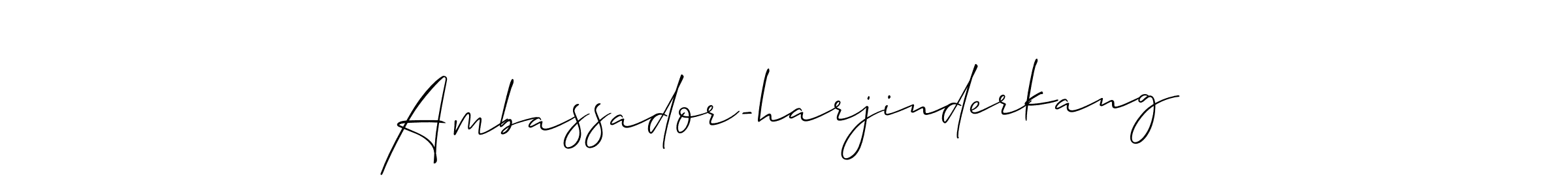 Once you've used our free online signature maker to create your best signature Allison_Script style, it's time to enjoy all of the benefits that Ambassador-harjinderkang name signing documents. Ambassador-harjinderkang signature style 2 images and pictures png