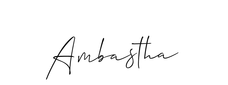 You should practise on your own different ways (Allison_Script) to write your name (Ambastha) in signature. don't let someone else do it for you. Ambastha signature style 2 images and pictures png