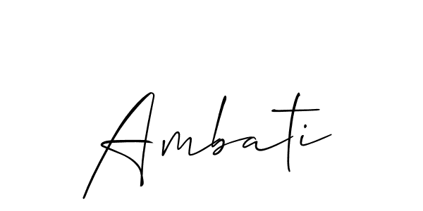 The best way (Allison_Script) to make a short signature is to pick only two or three words in your name. The name Ambati include a total of six letters. For converting this name. Ambati signature style 2 images and pictures png