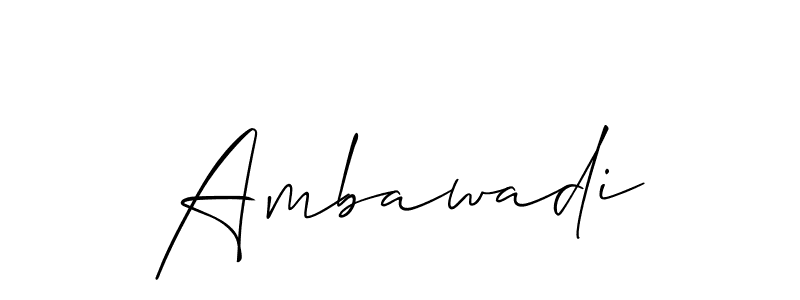 The best way (Allison_Script) to make a short signature is to pick only two or three words in your name. The name Ambawadi include a total of six letters. For converting this name. Ambawadi signature style 2 images and pictures png