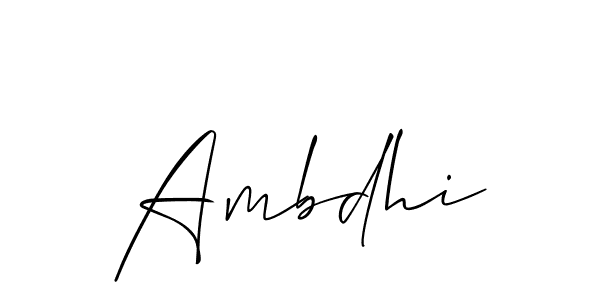 Also You can easily find your signature by using the search form. We will create Ambdhi name handwritten signature images for you free of cost using Allison_Script sign style. Ambdhi signature style 2 images and pictures png