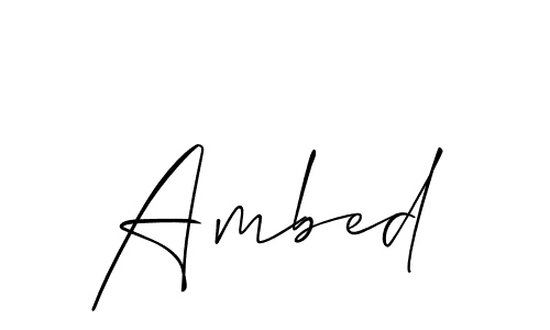 Ambed stylish signature style. Best Handwritten Sign (Allison_Script) for my name. Handwritten Signature Collection Ideas for my name Ambed. Ambed signature style 2 images and pictures png