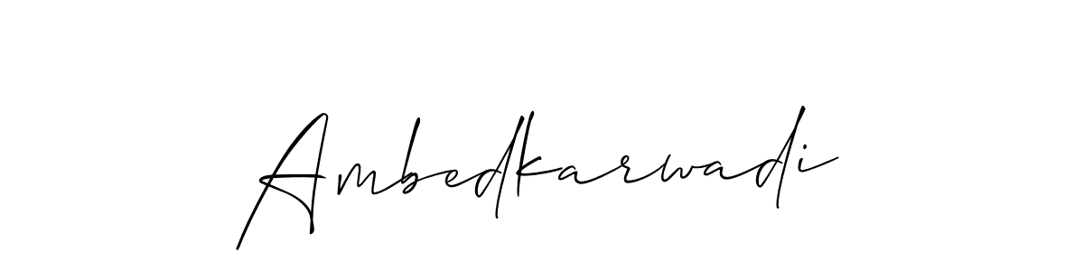 Make a beautiful signature design for name Ambedkarwadi. With this signature (Allison_Script) style, you can create a handwritten signature for free. Ambedkarwadi signature style 2 images and pictures png