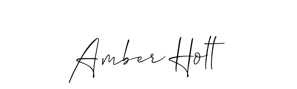 How to make Amber Holt signature? Allison_Script is a professional autograph style. Create handwritten signature for Amber Holt name. Amber Holt signature style 2 images and pictures png