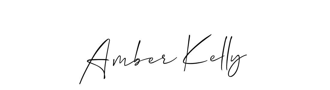 You should practise on your own different ways (Allison_Script) to write your name (Amber Kelly) in signature. don't let someone else do it for you. Amber Kelly signature style 2 images and pictures png