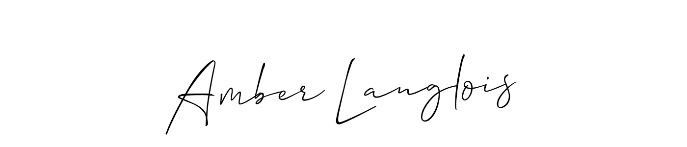 It looks lik you need a new signature style for name Amber Langlois. Design unique handwritten (Allison_Script) signature with our free signature maker in just a few clicks. Amber Langlois signature style 2 images and pictures png