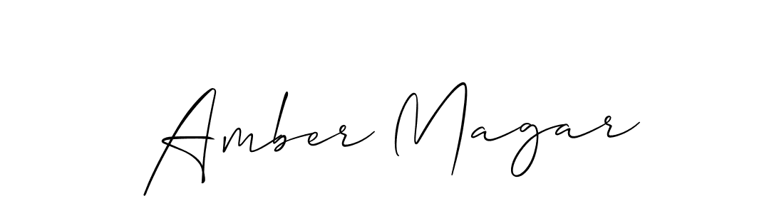 Similarly Allison_Script is the best handwritten signature design. Signature creator online .You can use it as an online autograph creator for name Amber Magar. Amber Magar signature style 2 images and pictures png