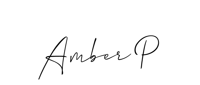 Create a beautiful signature design for name Amber P. With this signature (Allison_Script) fonts, you can make a handwritten signature for free. Amber P signature style 2 images and pictures png