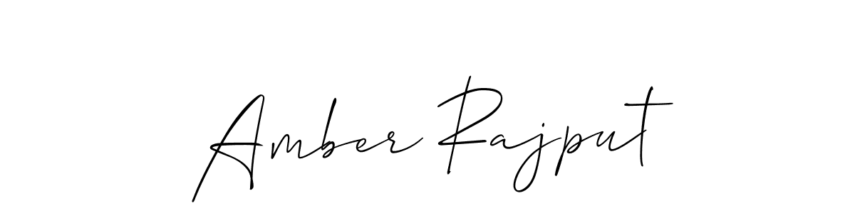 Allison_Script is a professional signature style that is perfect for those who want to add a touch of class to their signature. It is also a great choice for those who want to make their signature more unique. Get Amber Rajput name to fancy signature for free. Amber Rajput signature style 2 images and pictures png