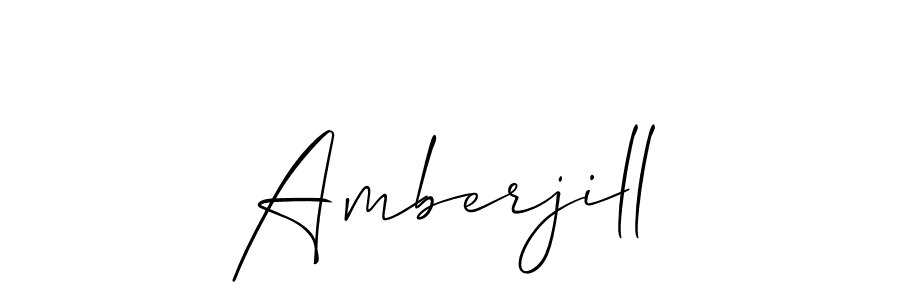 How to make Amberjill name signature. Use Allison_Script style for creating short signs online. This is the latest handwritten sign. Amberjill signature style 2 images and pictures png