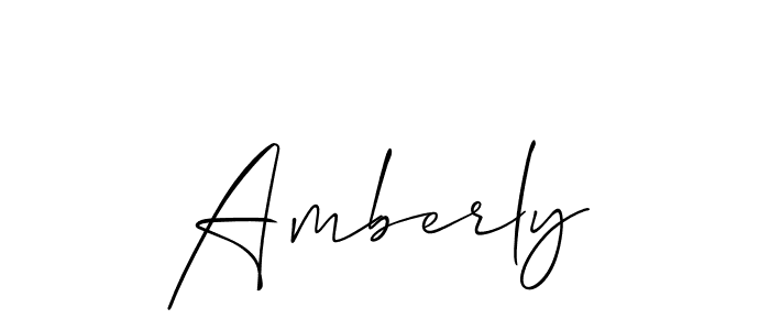 The best way (Allison_Script) to make a short signature is to pick only two or three words in your name. The name Amberly include a total of six letters. For converting this name. Amberly signature style 2 images and pictures png