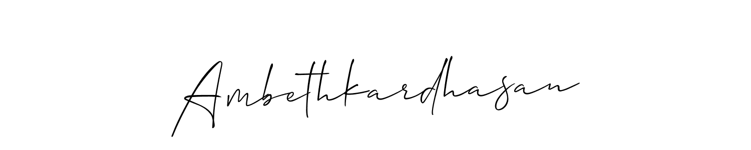 Check out images of Autograph of Ambethkardhasan name. Actor Ambethkardhasan Signature Style. Allison_Script is a professional sign style online. Ambethkardhasan signature style 2 images and pictures png