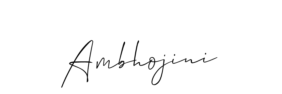 Make a beautiful signature design for name Ambhojini. With this signature (Allison_Script) style, you can create a handwritten signature for free. Ambhojini signature style 2 images and pictures png